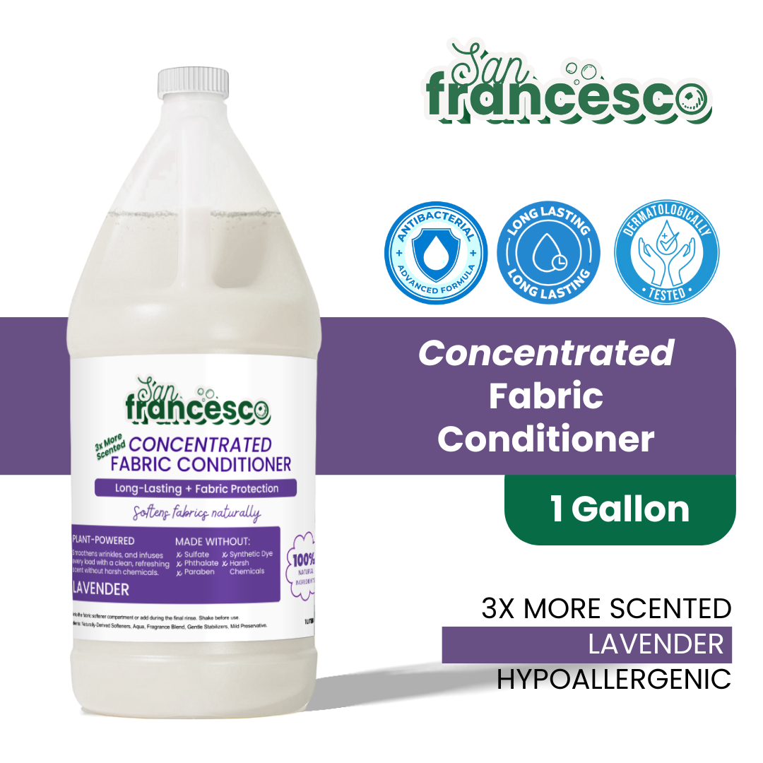 [ 3X MORE CONCENTRATED FABRIC CONDITIONER ] San Francesco Fabric Conditioner with Long-lasting Lavender Scent Fabcon Fabric Protection Liquid Fabric Conditioner for Washing Machine Fabcon for Handwash Heavy Duty Fabric Conditioner