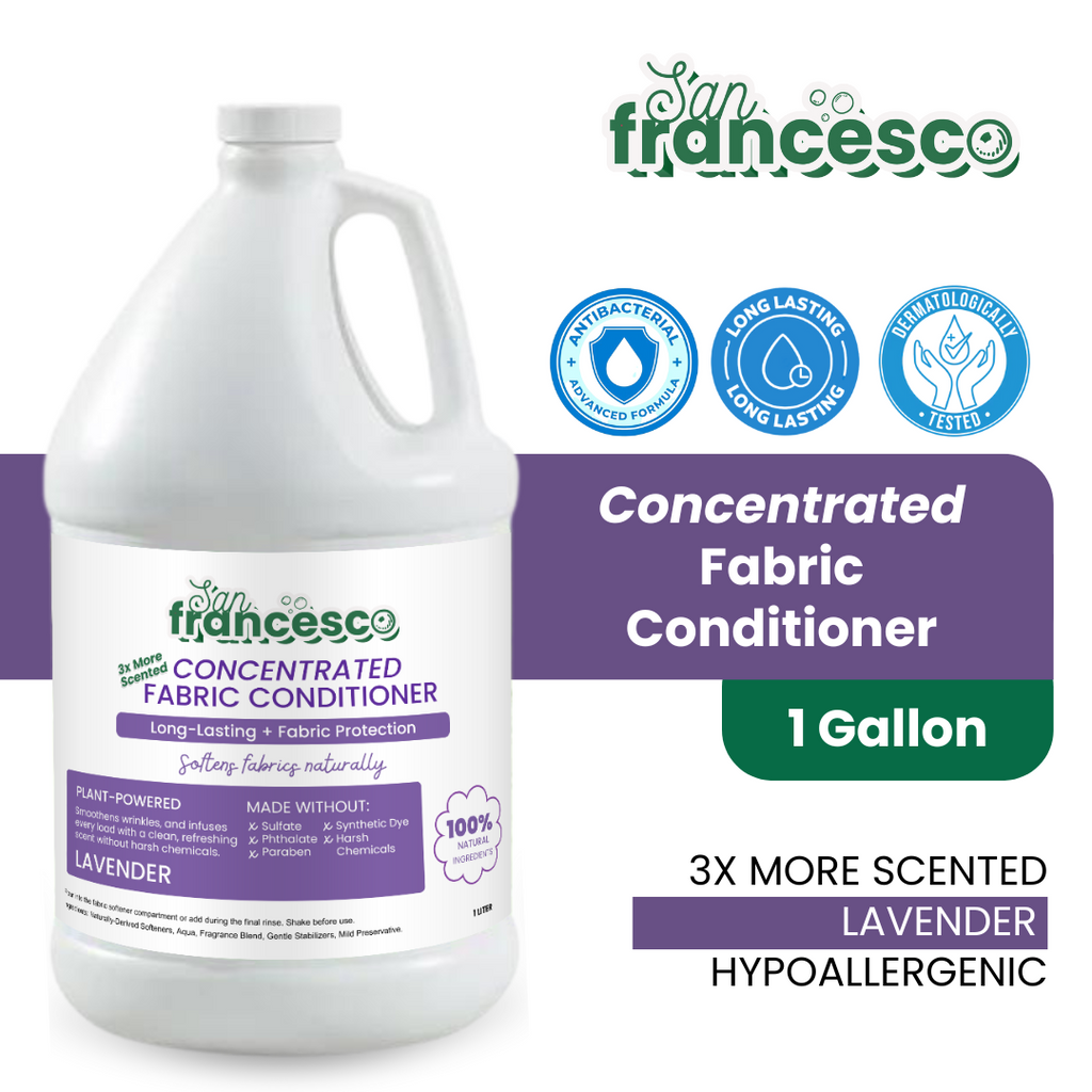[ 3X MORE CONCENTRATED FABRIC CONDITIONER ] San Francesco 1 Gallon Fabric Conditioner Extra Long Lasting Fragrance 3X More Scented 1 Liter Fabcon Fabric Conditioner Gallon 1 Liter Fabcon Liter Fabric Conditioner Long Lasting Scent Fabric Conditioner