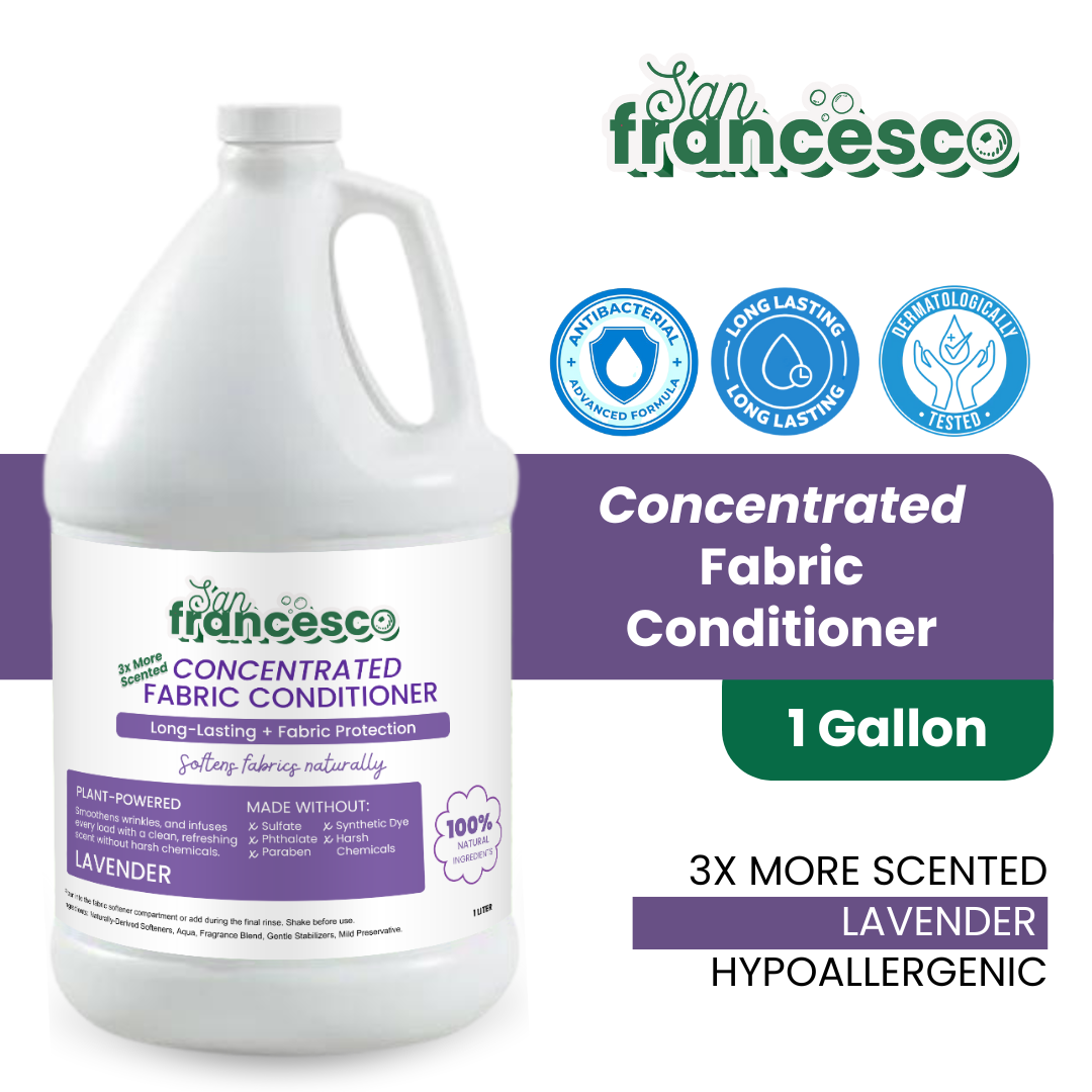 [ 3X MORE CONCENTRATED FABRIC CONDITIONER ] San Francesco 1 Gallon Fabric Conditioner Extra Long Lasting Fragrance 3X More Scented 1 Liter Fabcon Fabric Conditioner Gallon 1 Liter Fabcon Liter Fabric Conditioner Long Lasting Scent Fabric Conditioner